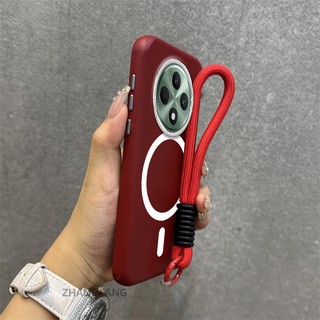 Ốp Lưng Cho Redmi 14C Họa Tiết Da Chống Sốc Vỏ Điện Thoại Thẩm Mỹ Vòng Từ Tính Thiết Kế Mới TPU Mềm Mại Miễn Phí Tinh Tế Treo Dây