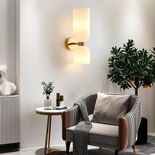 AIMI Đèn Tường Đôi Hiện Đại Có Bóng Râm Bằng Sắt Rèn Thích Hợp Cho Phòng Ngủ Phòng Tắm Bàn Trang Điểm Phòng Khách Đèn Ngủ