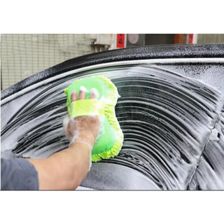 Găng Tay Rửa Xe Microfiber Chenille Rửa Xe Xốp Chăm Sóc Giặt Chi Tiết Bàn Chải Miếng Lót Dụng Cụ Vệ Sinh