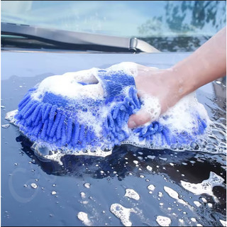 Găng Tay Rửa Xe Microfiber Chenille Rửa Xe Xốp Chăm Sóc Giặt Chi Tiết Bàn Chải Miếng Lót Dụng Cụ Vệ Sinh