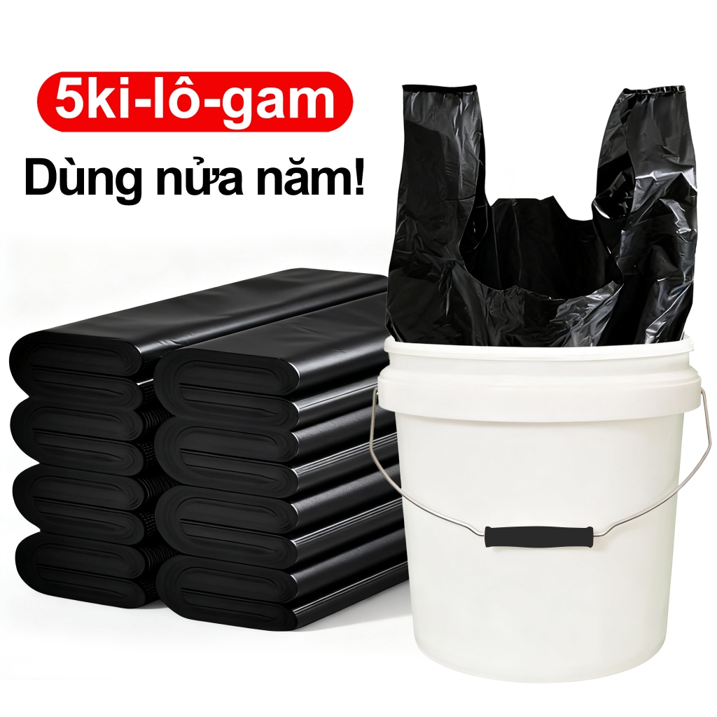 Túi Đựng Rác Túi Rác Đen 5/10/20/30KG - Size Đại/Trung/Nhỏ Có Quai xách ...