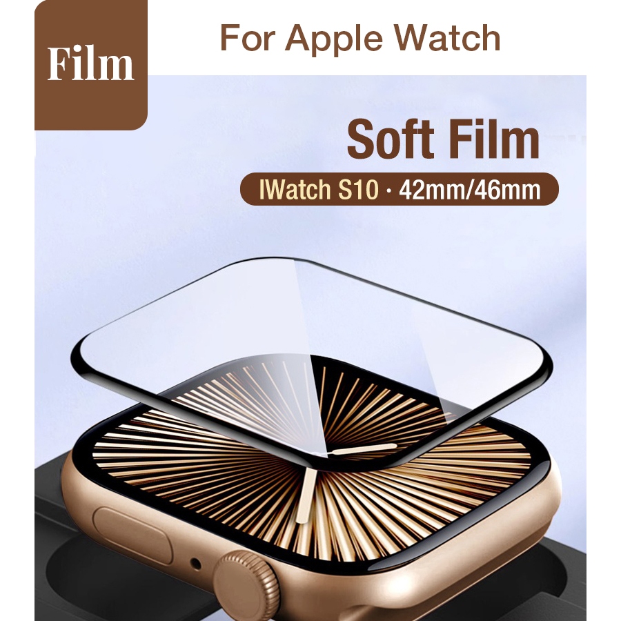 Phim mềm bằng gốm áp dụng màng mềm bảo vệ toàn màn hình Phim đồng hồ cho Apple Watch S11 S10 46mm 42mm Iwatch Band trong một giây