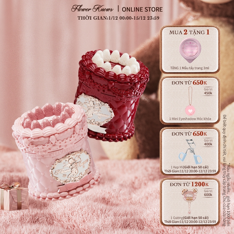 Son Kem Lì Flower Knows Strawberry Cupid Collection Son Bùn Nhung 5ml