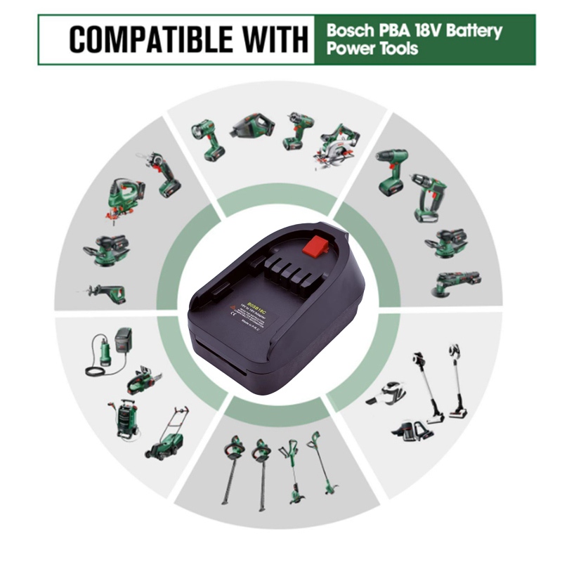 Bộ chuyển đổi pin BOSB18C cho pin Bosch 18V GBA sang dụng cụ Bosch PBA