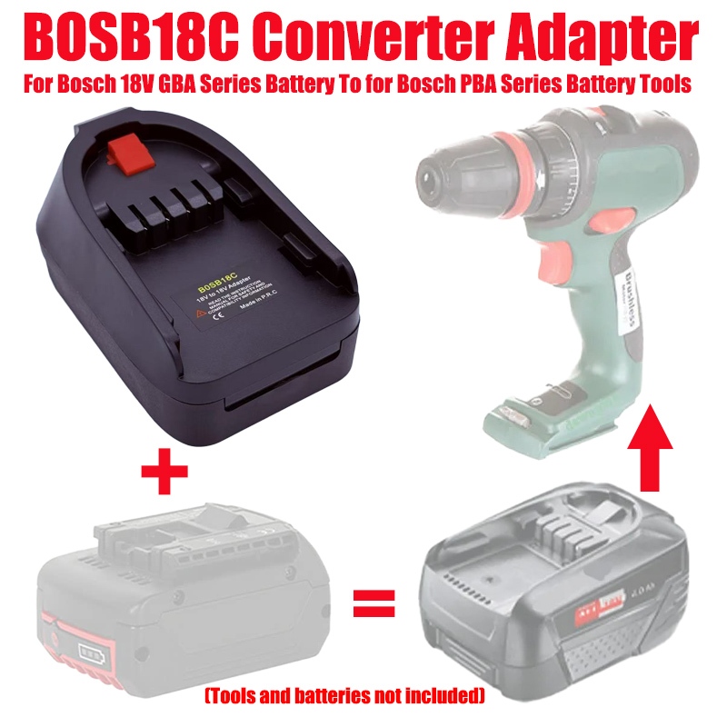 Bộ chuyển đổi pin BOSB18C cho pin Bosch 18V GBA sang dụng cụ Bosch PBA
