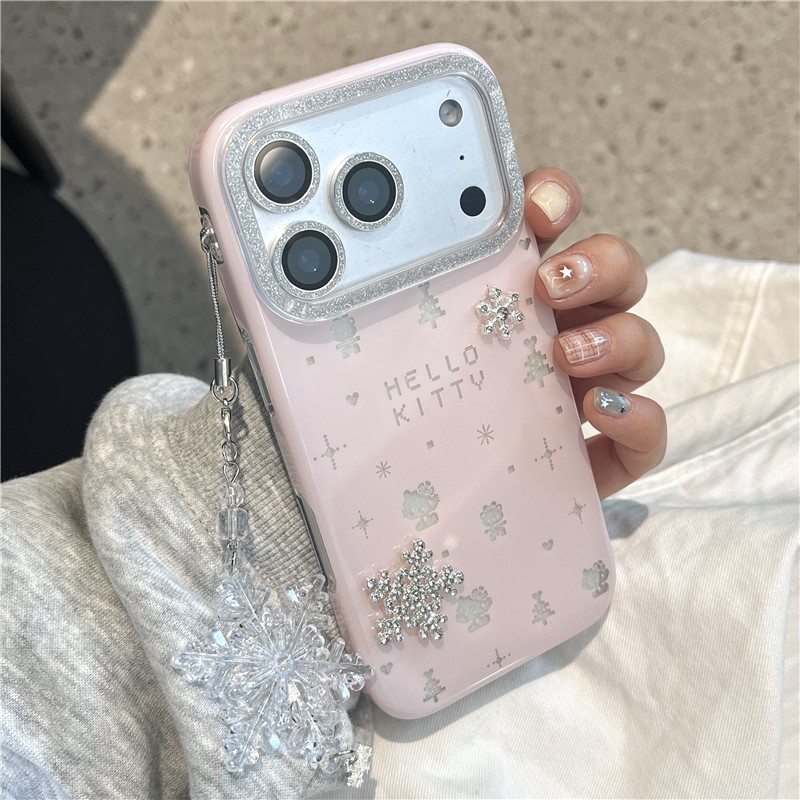 IPhone 17 Pro max 16 Pro max Họa tiết mèo bông tuyết ba chiều TPU materia IMD xử lý Vỏ điện thoại