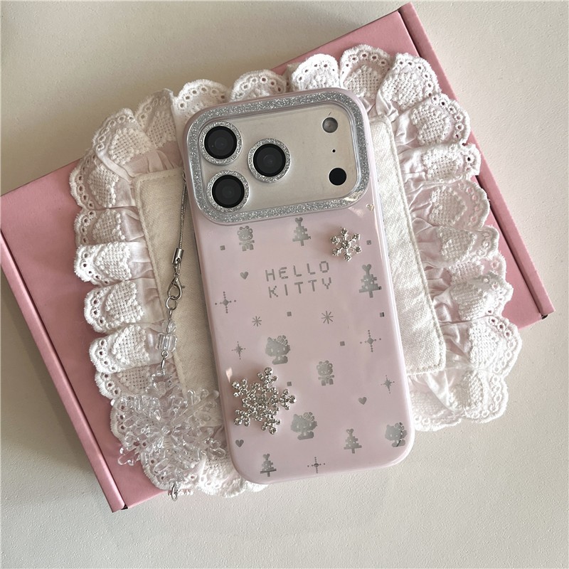 IPhone 17 Pro max 16 Pro max Họa tiết mèo bông tuyết ba chiều TPU materia IMD xử lý Vỏ điện thoại