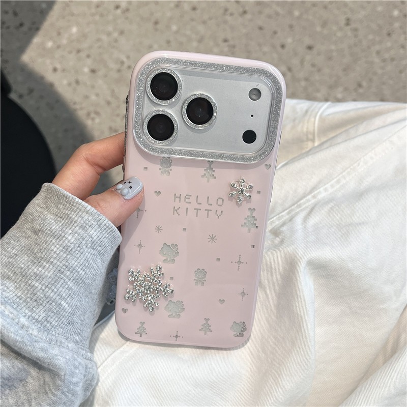 IPhone 17 Pro max 16 Pro max Họa tiết mèo bông tuyết ba chiều TPU materia IMD xử lý Vỏ điện thoại