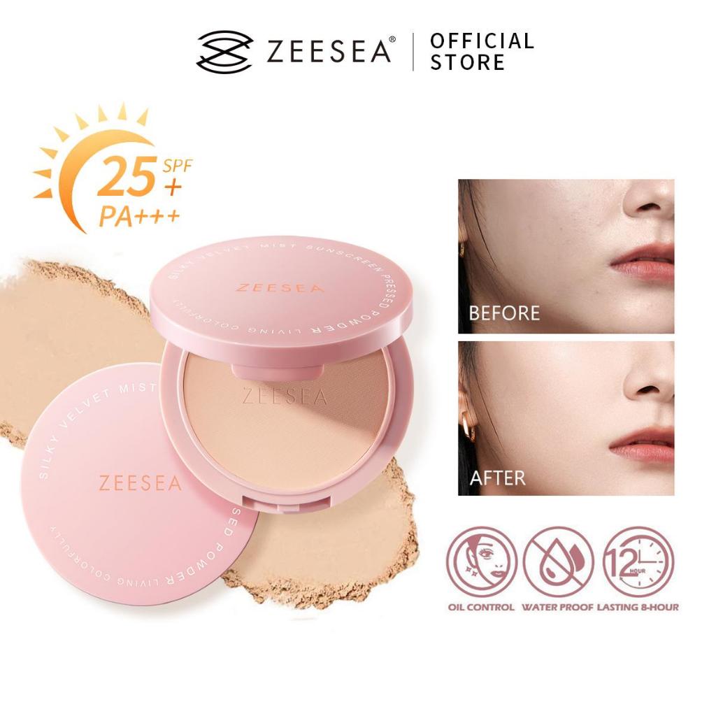 Zeesea Phấn Chống Nắng spf 25 pa + + + + Phấn Phủ Kiềm Dầu Chống Thấm Nước Lâu Trôi 8g