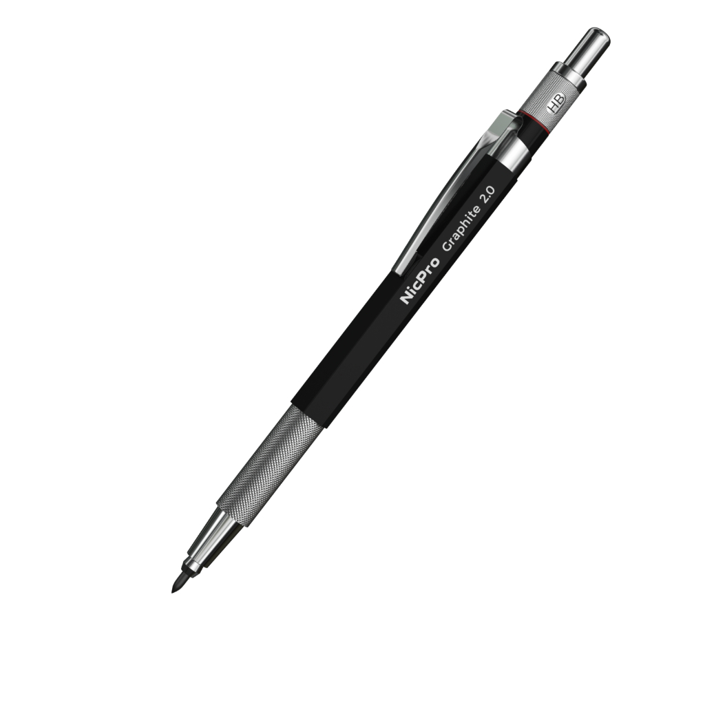 Bộ bút chì cơ khí kim loại 2mm Nicpro, 2 chiếc bút chì bút chì nghệ sĩ đánh dấu 2.0 mm với 120 bút chì nạp lại (HB 2H 4H 2B 4B & Color), 2 tẩy để soạn thảo
