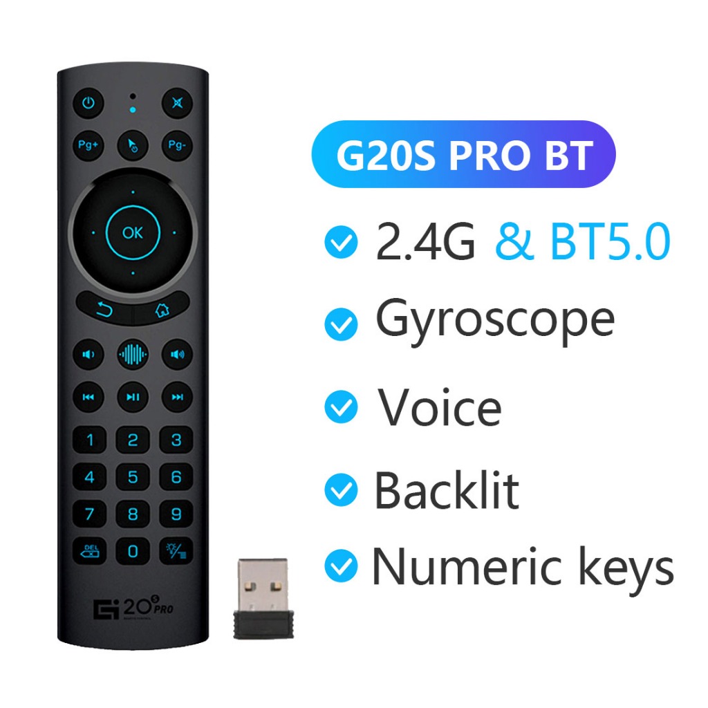 Chuột không dây thông minh G20BTS / G20S / G20S PRO BT2.4G cho Android TV HỘP