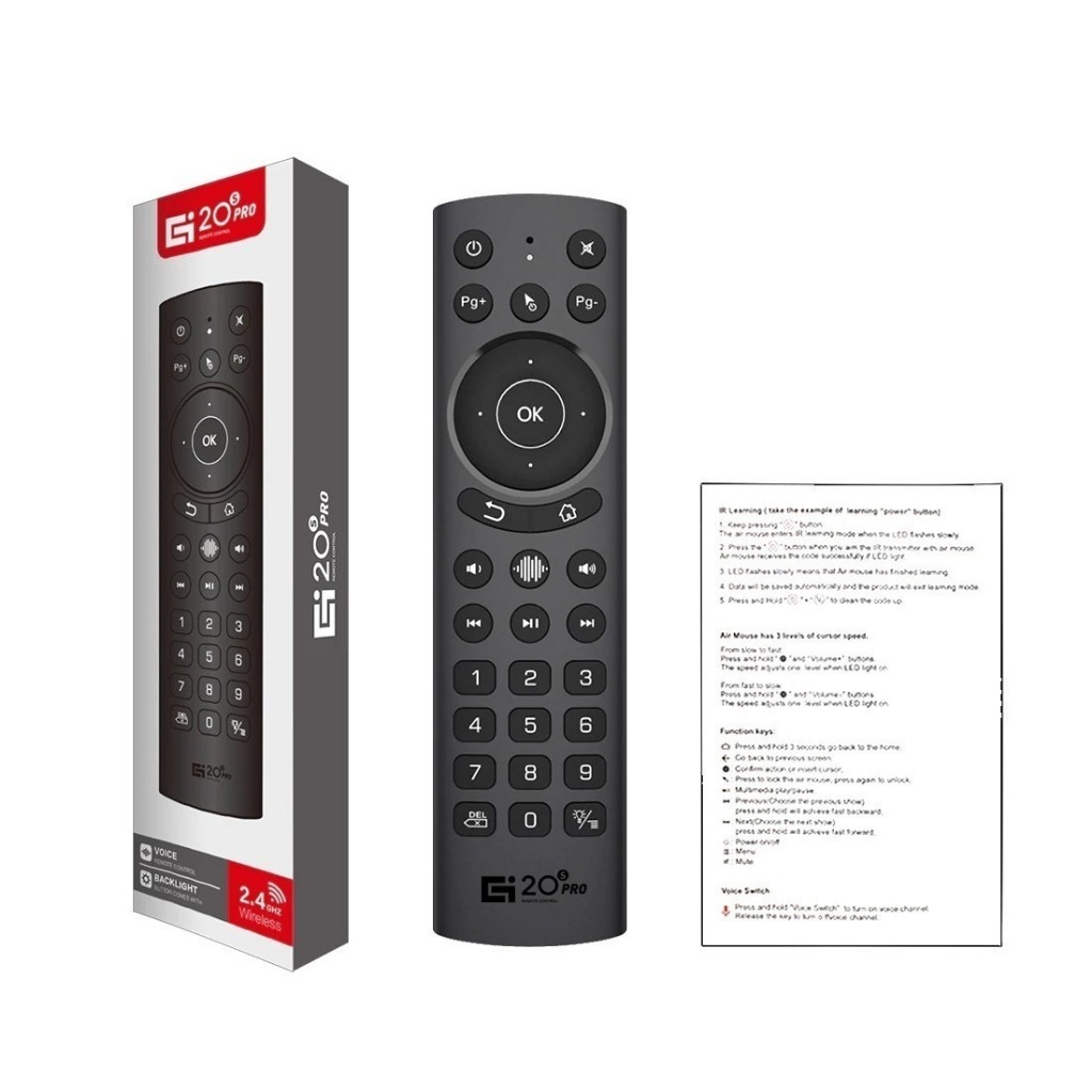 Chuột không dây thông minh G20BTS / G20S / G20S PRO BT2.4G cho Android TV HỘP