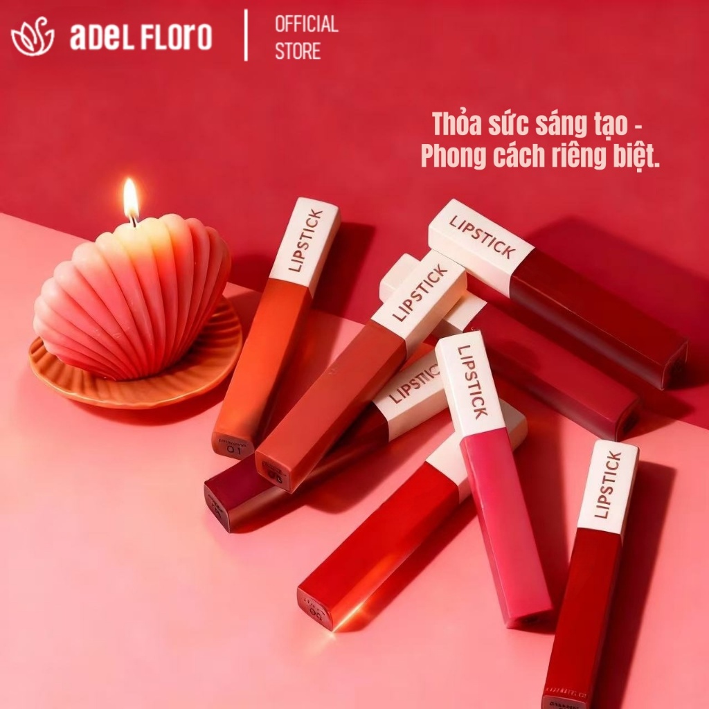 Son Lì Adel SilkLock 💋 - Chất Son Lì Mượt Như Nhung, Giữ Màu 12H Chống Trôi & Dưỡng Môi Từ Sâu
