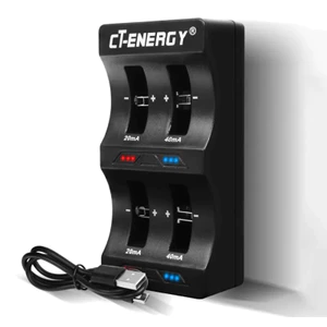 Giao diện USB đa năng Bộ sạc 4 khe cho pin nút LIR2032 LIR2025 LIR2016 LIR2450