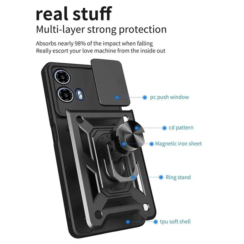 Vỏ ống kính bảo vệ chống va đập có vòng giữ từ tính cho Motorola MOTO G53 G13 G23 G54 G62 G72 G73 G84 G35 G55 G75 G85 4G5G