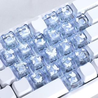 MAO Butterfly Heart Keycaps 21 phím Chất liệu PC Keycap trong suốt
