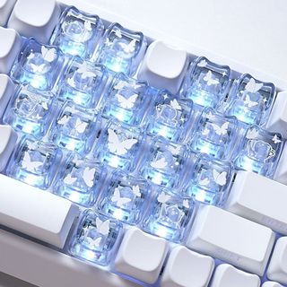 MAO Butterfly Heart Keycaps 21 phím Chất liệu PC Keycap trong suốt