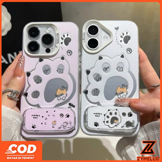 Thích hợp cho OPPO A6X A5i A6 PRO A5X A5 5G A3 A3X A3 Pro A5 Pro A18 A3 A79 A38 A17 A57 A60 A77S A58 A78 A98 A54 A76 A96 A16 A15 A9 A7 A5S A12 Gương chân mèo dễ thương Đứng chống sốc