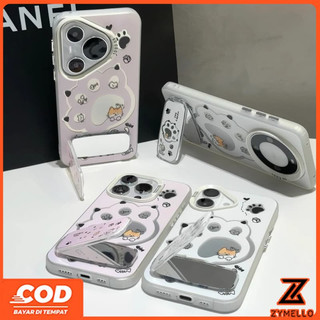 Thích hợp cho OPPO A6X A5i A6 PRO A5X A5 5G A3 A3X A3 Pro A5 Pro A18 A3 A79 A38 A17 A57 A60 A77S A58 A78 A98 A54 A76 A96 A16 A15 A9 A7 A5S A12 Gương chân mèo dễ thương Đứng chống sốc