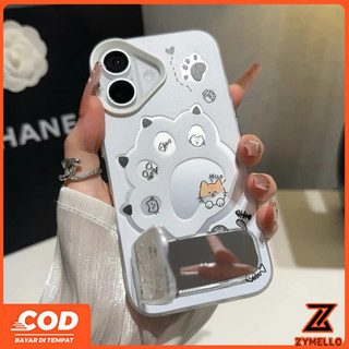 Thích hợp cho OPPO A6X A5i A6 PRO A5X A5 5G A3 A3X A3 Pro A5 Pro A18 A3 A79 A38 A17 A57 A60 A77S A58 A78 A98 A54 A76 A96 A16 A15 A9 A7 A5S A12 Gương chân mèo dễ thương Đứng chống sốc