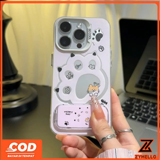 Thích hợp cho OPPO A6X A5i A6 PRO A5X A5 5G A3 A3X A3 Pro A5 Pro A18 A3 A79 A38 A17 A57 A60 A77S A58 A78 A98 A54 A76 A96 A16 A15 A9 A7 A5S A12 Gương chân mèo dễ thương Đứng chống sốc