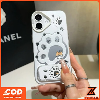 Thích hợp cho OPPO A6X A5i A6 PRO A5X A5 5G A3 A3X A3 Pro A5 Pro A18 A3 A79 A38 A17 A57 A60 A77S A58 A78 A98 A54 A76 A96 A16 A15 A9 A7 A5S A12 Gương chân mèo dễ thương Đứng chống sốc