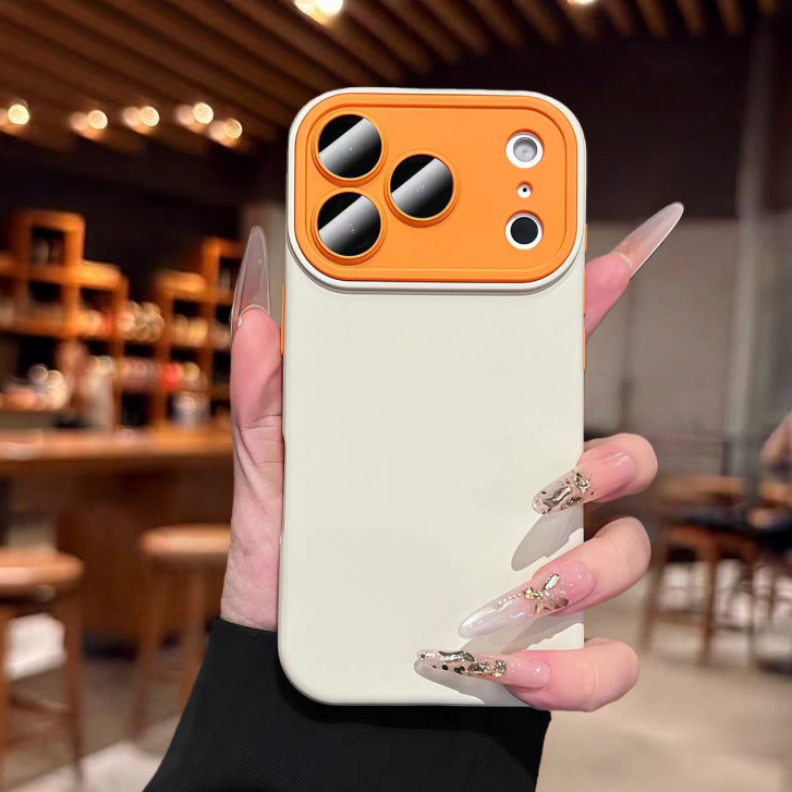 Nút AI / Vỏ mềm silicon khối màu tương thích cho iPhone 11 pro max 12 pro max 13 pro max 14 pro max 15 pro max 16 pro max 17 pro max 17 air case