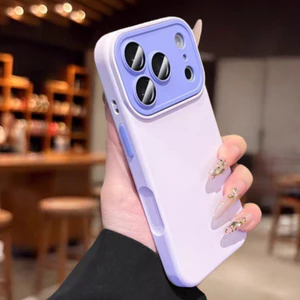 Nút AI / Vỏ mềm silicon khối màu tương thích cho iPhone 11 pro max 12 pro max 13 pro max 14 pro max 15 pro max 16 pro max 17 pro max 17 air case
