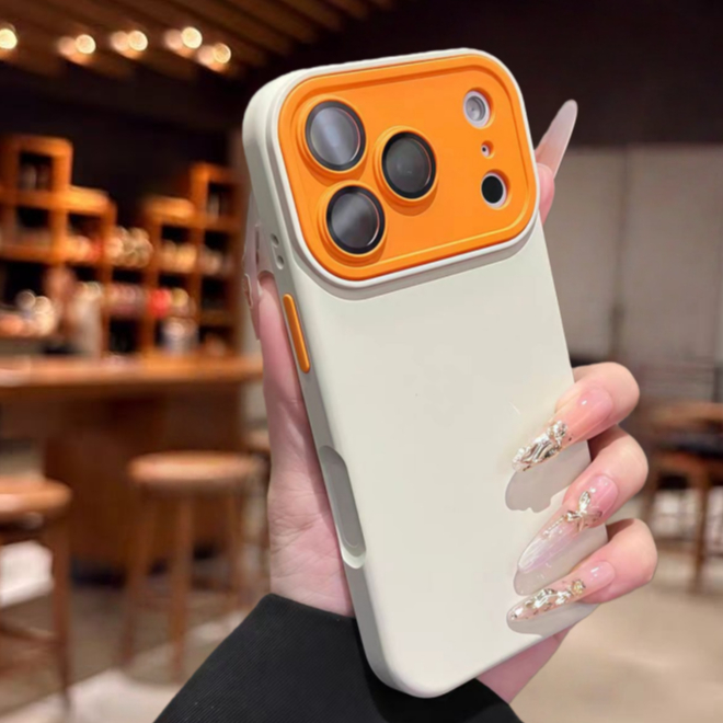 Nút AI / Vỏ mềm silicon khối màu tương thích cho iPhone 11 pro max 12 pro max 13 pro max 14 pro max 15 pro max 16 pro max 17 pro max 17 air case