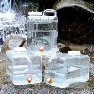 Figatia 12L/15L/22L Thùng chứa nước uống bình chứa nước khẩn cấp có vòi bình chứa nước cắm trại cho sân ba lô dã ngoại lái xe ô tô