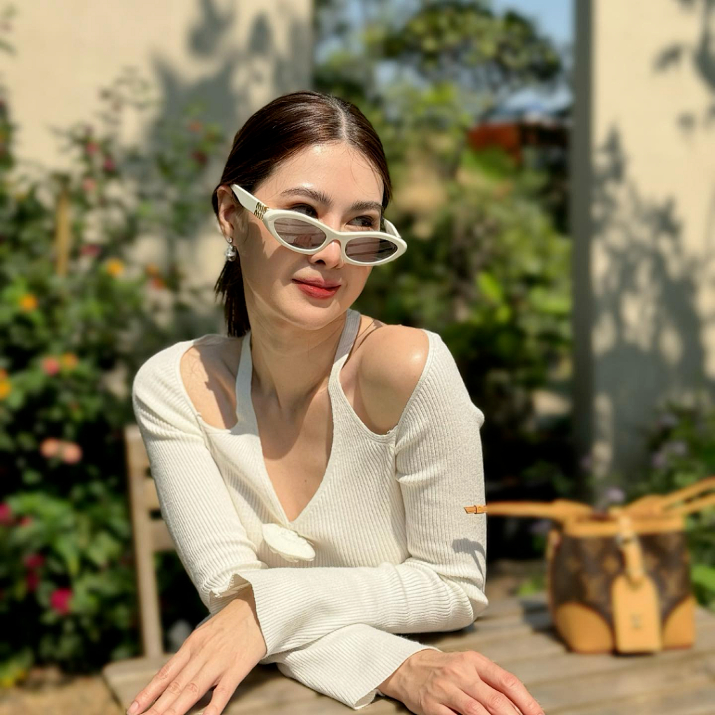 Kính râm mắt mèo khung hẹp cổ điển, phù hợp cho nam và nữ, chống nắng hiệu quả