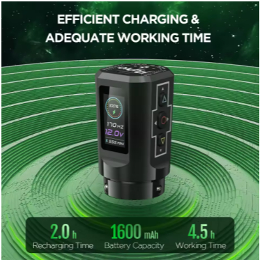 EZ P3 Pro Turbo 2.0 Pin Không Dây Bút Hình Xăm Máy 2.5-5.0mm Có Thể Điều Chỉnh Thì Xoay Hộp Mực Máy Xăm Bút