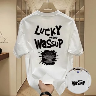 ✨Hàng có sẵn✨ WASSUP 2016 mẫu áo thun nam in chữ mới — 100% cotton, thời trang, Unisex.