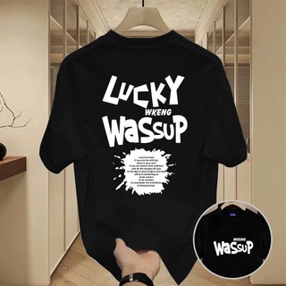 ✨Hàng có sẵn✨ WASSUP 2016 mẫu áo thun nam in chữ mới — 100% cotton, thời trang, Unisex.