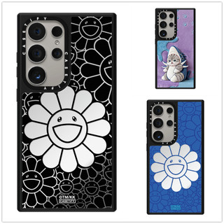 Dành Cho Samsung S25 S24 S23 Ultra Plus Smile Flower Họa Tiết Mèo Dễ Thương Lưng Cứng Chống Sốc Gương