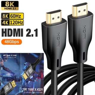 Cáp 2.1 tương thích HDMI 8K 8K @ 60Hz 48Gbps ARC HDCP HDR siêu tốc độ cao cho cáp Video RTX Máy chiếu máy tính xách tay 4K @ 120Hz HD TV