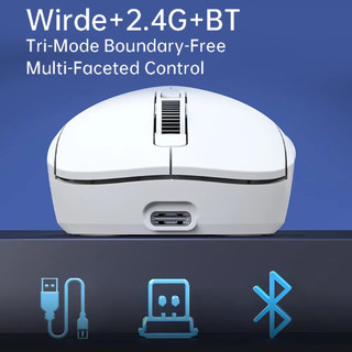 Chuột Bluetooth 3 Mode Chuột chơi game không dây nhẹ, Chuột máy tính cảm biến PAW 3950Max với Bắc Âu 52480, 8KHz Polling