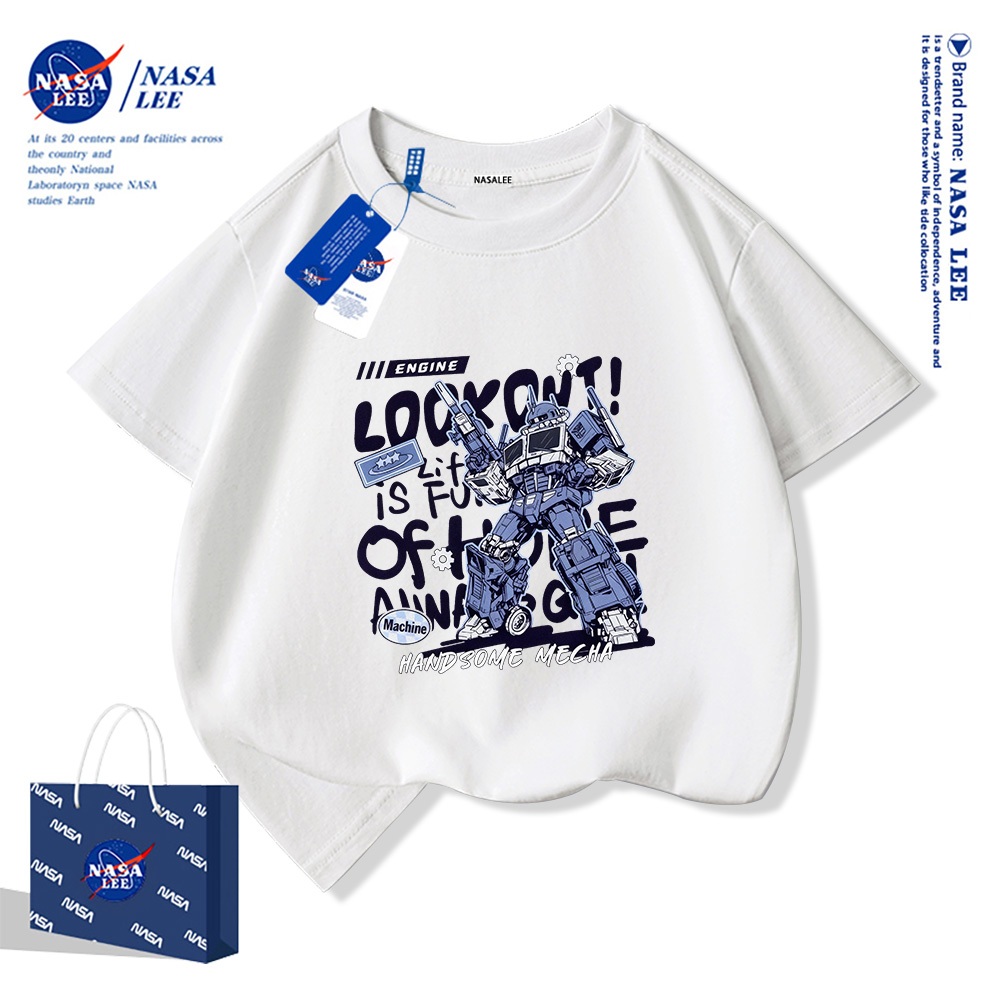 🤖Xu hướng hot 2025🤖 Áo thun trẻ em họa tiết Mecha NASA — Unisex — Giao hàng ngay