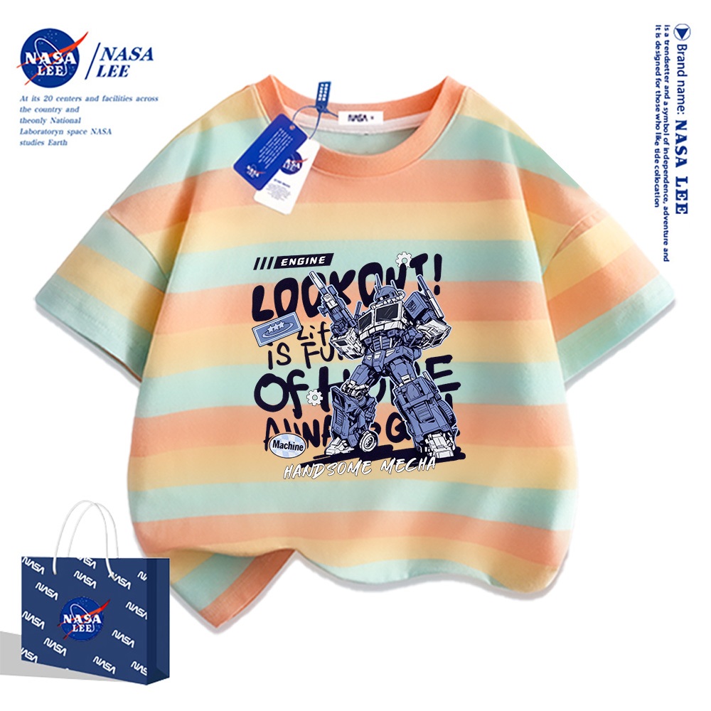 🤖Xu hướng hot 2025🤖 Áo thun trẻ em họa tiết Mecha NASA — Unisex — Giao hàng ngay