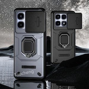 Giáp Vòng Giá Đỡ Ốp lưng Xiaomi 15T 15 T Pro 15TPro 5G 2025 Giá Đỡ Vỏ Chống Sốc Đẩy Kéo Camera Bảo Vệ Cửa Sổ Ốp Lưng