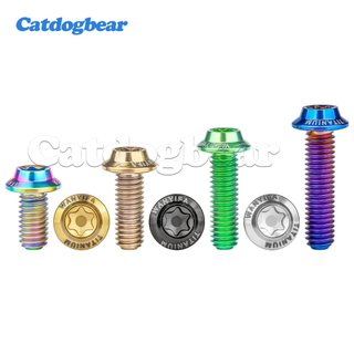 Catdogbear Titanium M3x6 / 8 / 10 / 12 / 15 / 18 / 20mm đầu bướm bên trong T10 Vít đầu Torx cho xe đạp đường trường