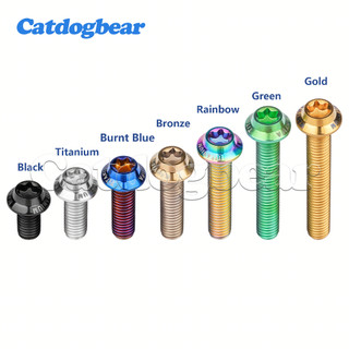 Catdogbear Titanium M3x6 / 8 / 10 / 12 / 15 / 18 / 20mm đầu bướm bên trong T10 Vít đầu Torx cho xe đạp đường trường