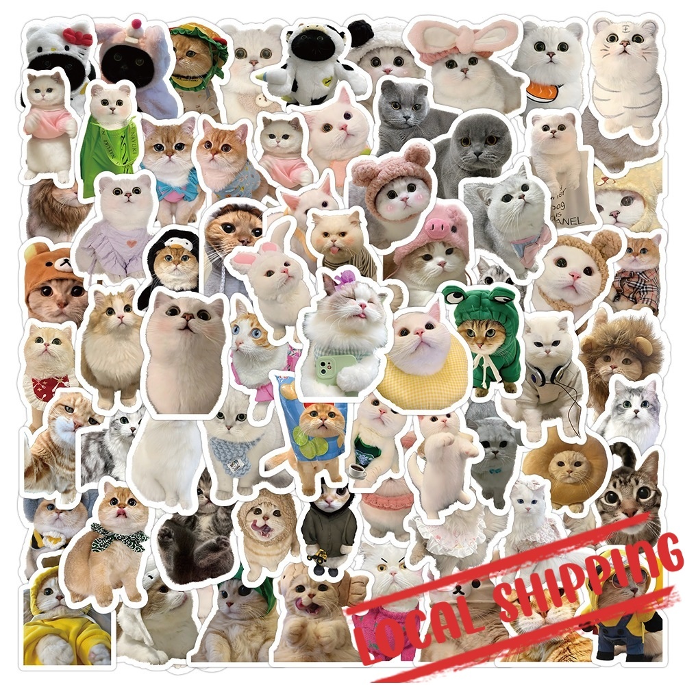 Fizzbuzz | [Set 100 Cái] Sticker Meme Mèo nhiều họa tiết chống nước ...