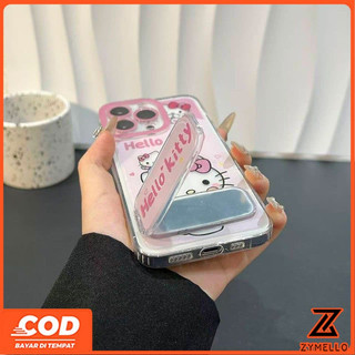 Thích hợp cho Redmi A5 A3 Redmi Note 14 5G Redmi 15C Redmi Note 14 5GHollow out Hello Kitty Mirror Stand Vỏ điện thoại TPU chống sốc