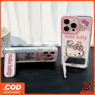 Thích hợp cho Redmi A5 A3 Redmi Note 14 5G Redmi 15C Redmi Note 14 5GHollow out Hello Kitty Mirror Stand Vỏ điện thoại TPU chống sốc
