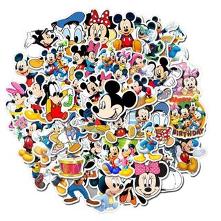 Bộ 50 Hoạt Hình Dễ Thương Disney Chuột Mickey Dán Kawaii Donald Graffiti DIY Diray Kid Đồ Chơi Decal
