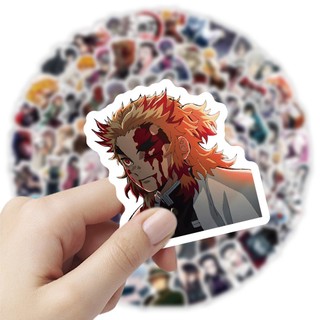 100 Chiếc Demon Slayer Hoạt Hình Anime Nhân Vật Miếng Dán DIY Điện Thoại Di Động Máy Tính Miếng Dán Chống Thấm Nước