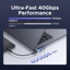 Bộ chuyển đổi UGREEN USB-C Nam sang USB-C Nữ, Video siêu nhanh 40Gbps 8K @ 60Hz, Thiết kế nhỏ gọn & kim loại, Sạc tối đa 240W, Khả năng tương thích cho MacBook / iPad / Điện thoại thông minh