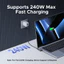 Bộ chuyển đổi UGREEN USB-C Nam sang USB-C Nữ, Video siêu nhanh 40Gbps 8K @ 60Hz, Thiết kế nhỏ gọn & kim loại, Sạc tối đa 240W, Khả năng tương thích cho MacBook / iPad / Điện thoại thông minh