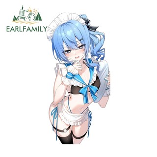 EARLFAMILY Hoshimachi Suisei Hololive Xe Dán Anime Người Giúp Việc Cô Gái Xe Máy Windows Tủ Lạnh Bảo Quản Bình Vinyl Decal Tắc Xước Bảo Vệ Cửa Xe Ô Tô